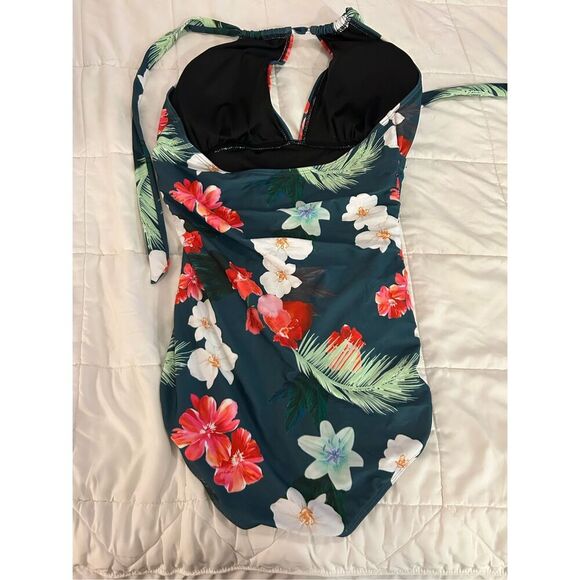 NEW Tummy Control Swimsuits Halter Bathing Suit 1 Pc Swimsuit XL - Picture 4 of 8
